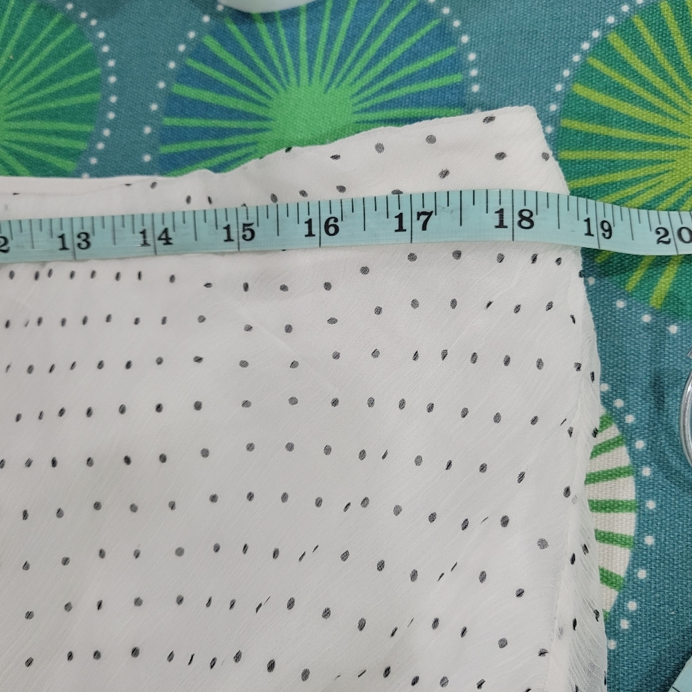 J Crew Gwen knee-length layered slip skirt in dot crinkle chiffon CB792 Size XL - Picture 4 of 6